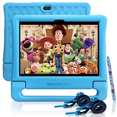 Imagem de Dragon Touch Tablet infantil IPS HD de 10 polegadas, tablets Android com armazenamento de 32 GB, 2 GB de RAM, processador Quad Core, KIDOZ pré-instalado, capa à prova de crianças, alça de ombro e