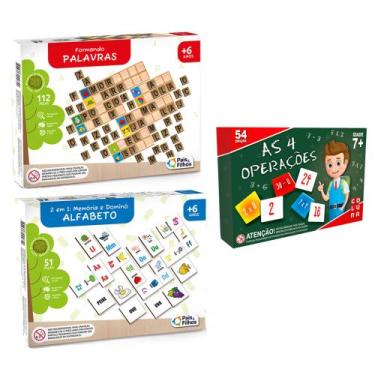 Imagem de Jogos Alfabetização Escolar Auxilia Ler Escrever fazer Contas - Pais e