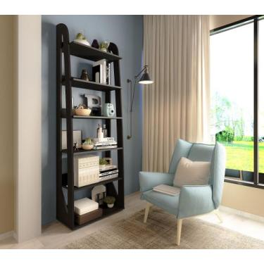 Imagem de Estante Com 6 Prateleiras Artely Floripa Cor Preto, Preto