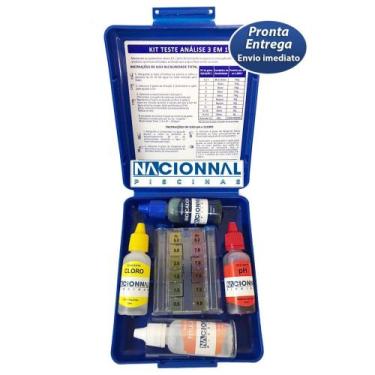 Imagem de Kit Medidor Análise Cloro Ph Alcalinidade Para Água de Piscinas 3 em 1