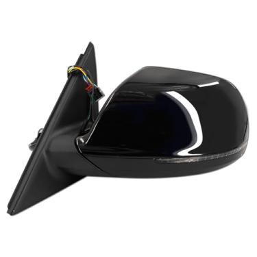 Imagem de DanVard Conjunto de espelho retrovisor lateral do motorista compatível com Audi Q5 2009-2014 Preto Esquerda Traseira Externa Espelhos Externos com Sinal de Direção Aquecido Dobrável AU1320120