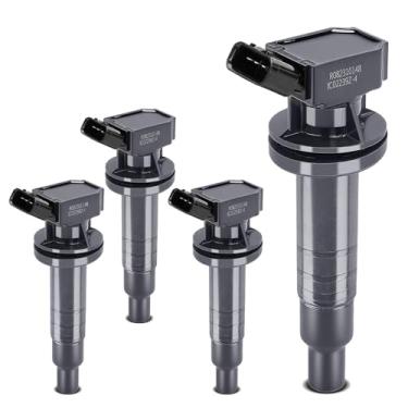 Imagem de Conjunto de 4 bobinas de ignição para Toyota Corolla 2000-2008 Matrix Celica Mr2 Spyder Pontiac Vibe Chevrolet Prizm