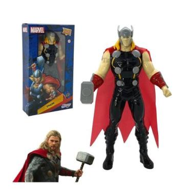 Imagem de Boneco Thor Brinquedo Vingadores Grande Martelo Brinquedos Menino Infa