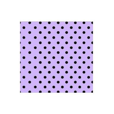 Imagem de Fundo para Docinhos Poá Lilás e Preto Quadrado - 8cm - Curifest