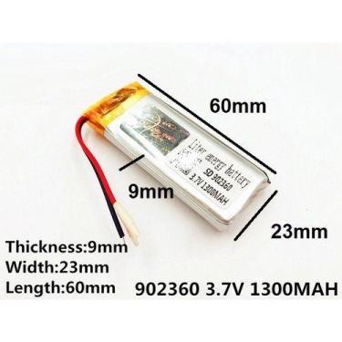Imagem de Bateria 1300 Mah 3,7v  9mm X 23mm X 6mm - KMIG