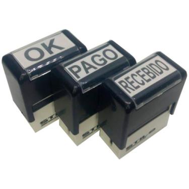 Imagem de Kit 03 Carimbos Automáticos Stilo 20 - OK / Pago / Recebido