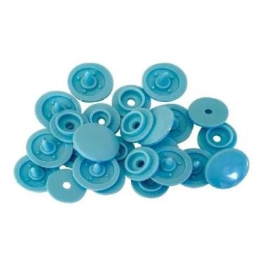 Imagem de Botão De Pressão Colorido Original Ritas 100 Unidades, Azul Bebe