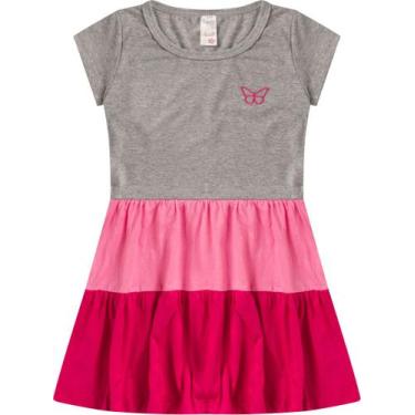 Imagem de Vestido Infantil Menina Verão em Meia Malha Babados Três Marias - Anal