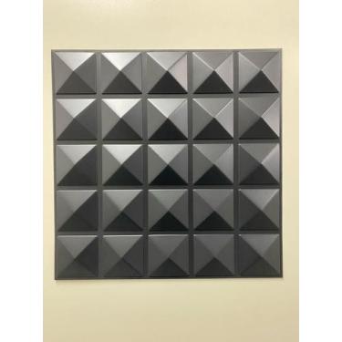 Imagem de 6 Placas 3D Modelo Piramidal Revestimento Parede Decorativo - Lujp Dec