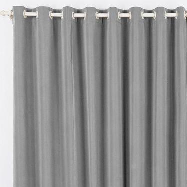 Imagem de Cortina Tóquio Varão Simples Oxford 4Mx2,80M Cinza - Casa Scarpa