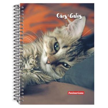 Imagem de Caderno Capa Dura 1 Matérias Cães e Gatos 80 Folhas  - PanAmericana, G