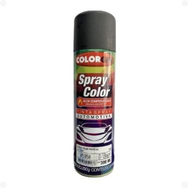 Imagem de Tinta Spray Alta Temperatura 500 Colorgin Preto Fosco - 300ml - SHERWI