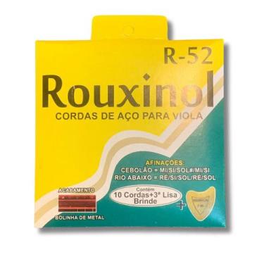 Imagem de Encordoamento Viola Caipira 10 Cordas R52 Ré e Mi Rouxinol