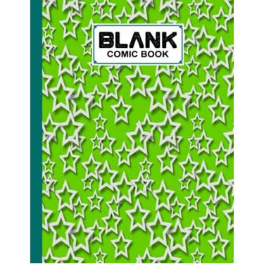 Imagem de Blank Comic Book: Stars Cover, Create Your Own Story, Journal, Notebook, Sketchbook for Kids and Adults, 120 Pages - Size 8.5" x 11" Notebook by Philipp JanBen