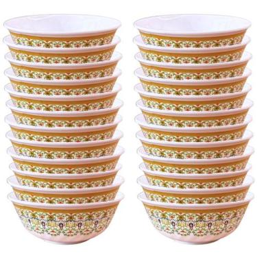 Imagem de 24 Tigelas Bowl 830ml em Melamina Decorado Para Sobremesas - Fx