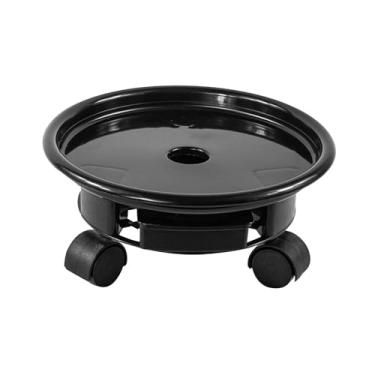 Imagem de ＫＬＫＣＭＳ Suporte de planta rolante para carrinho de planta com rodízios, caddy com rodas, pires de planta para vasos de árvores, ambientes internos e externos, estilo a