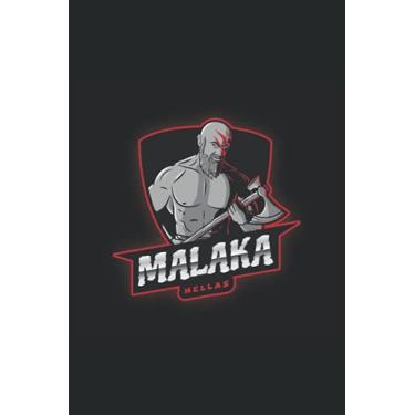 Imagem de Malaka Hellas Helmet Greek Curse T-Shirt: Lined Notebook, Journal, Diary, To-do List or Exercise Book (6 "x 9" 15. 24 cm x22. 86 cm) 120 pages