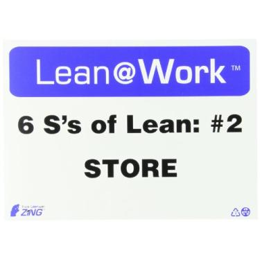 Imagem de Zing Green Products 2175 Placa de plástico reciclado "6 S's of Lean: #2 Store", 35,5 cm de comprimento, 25,4 cm de largura