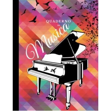 Imagem de Quaderno di musica pentagrammato - Pianoforte: Album pentagrammato di musica, formato grande A4, 100 pagine.