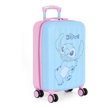 Imagem de Mala de Bordo Disney Dupla Face Stitch & Angel Cadeado 35x55x22cm Luxc