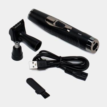 Imagem de Maquininha 2 em 1 Para Remover Pelos Nariz Orelhas Axilas - RECARREGAV