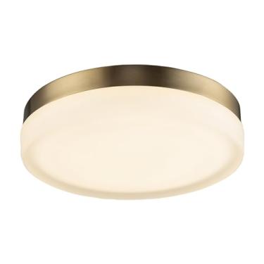 Imagem de Kira Home Luminária De Teto Moderna De 11" Embutida Luna, Led De 25 W Integrado (250 W Eq.), Difusor De Sombra De Vidro Fosco, Interruptor Integrado Com Variação De Temperatura De Cor (2700 K-5000 K