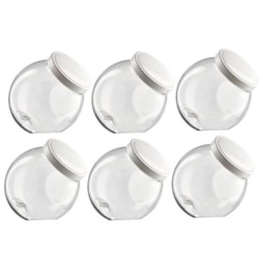 Imagem de Kit 6 Pote Baleiro 2,4l Redondo Porta Doces Biscoitos Grande - Bandeir