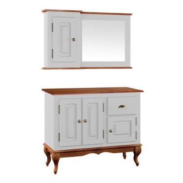 Imagem de Gabinete para Banheiro com Armário Espelheira Dália 3066 Linz Móveis, 