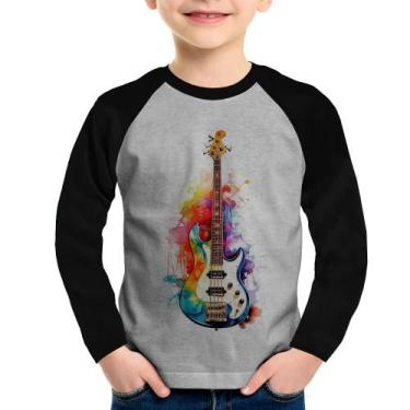 Imagem de Camiseta Raglan Infantil Contra Baixo Watercolor Manga Longa - Foca na
