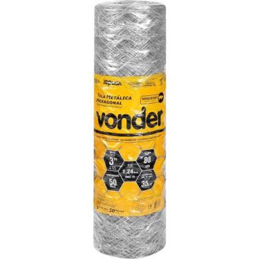 Imagem de Tela Metálica Hexagonal Malha 3pol 18 Bwg 0.8m x 50m Vonder