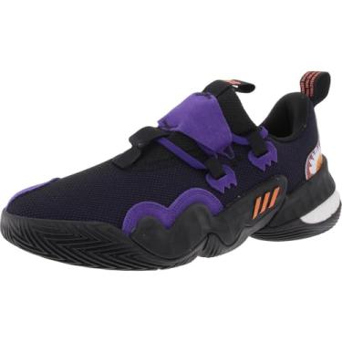 Imagem de adidas Trae Young 1 sapato masculino, Núcleo preto/roxo time/laranja solar Team, 9