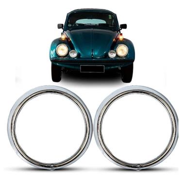 Imagem de Aro Do Farol Cromado 1 Furo Fusca/ Kombi Clipper 76/ Marcon