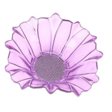 Imagem de Centro de Mesa Fruteira Alta Decorativa Flor Bicolor 28cm - JW SHOP, L