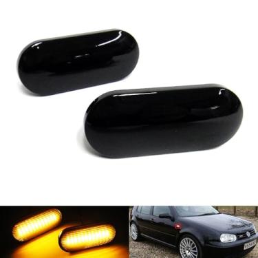 Imagem de RZGMTSPT 2x Lente fumê preta LED marcador lateral luz de seta para VW Golf MK4 GTI R32 Jetta Beetle Passat B5 B5.5 1999-2004