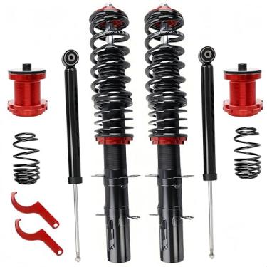Imagem de Kit de suspensão Coilover (2 amortecedores dianteiros e 2 traseiros com juntas), compatível com VW Golf Mk4 A4 2WD 1998 1999 2000 2001 2002 2003 2004 2005