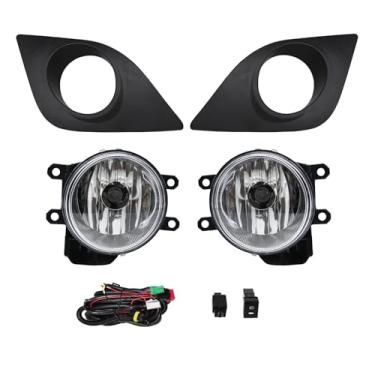 Imagem de LEVANLIGHT Conjunto de faróis de neblina compatível com Toyota Corolla 2014 2015 2016 faróis de neblina dianteiros com interruptor/lâmpada lente transparente