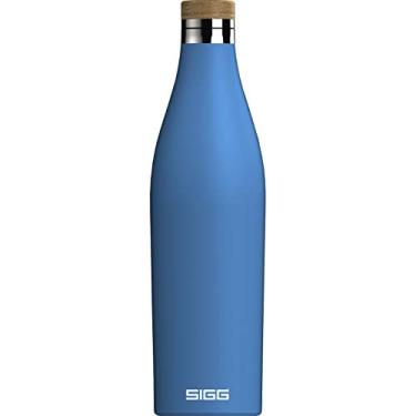 Imagem de SIGG Garrafa de água Meridian Electric Blue (0,7 L), sem poluentes e à prova de vazamento feita de aço inoxidável, garrafa com isolamento duplo para bebidas frias e quentes