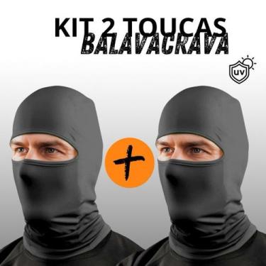 Imagem de Kit 2 Toucas Ninjas Balaclava UV+50 Proteção Solar Térmica Ideal para 
