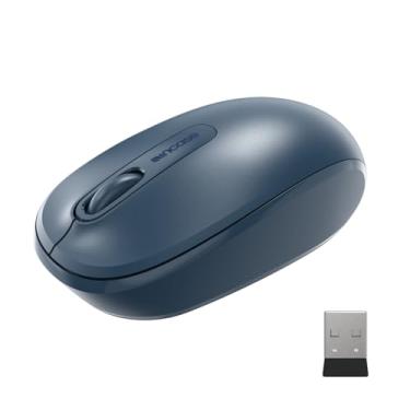 Imagem de Incase Mouse móvel sem fio 1850 – projetado pela Microsoft – compacto, confortável, para uso à mão direita/esquerda, bateria de 6 meses, nano transceptor, funciona com Mac/Windows 8/10/11 (Wool Blue)