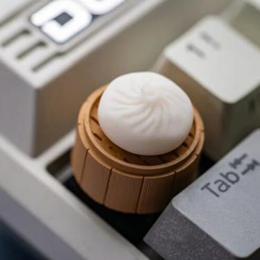 Imagem de Teclado Steamed Bun, teclado de resina exclusivo feito à mão para teclado mecânico de jogos Cherry MX personalizado, tecla ESC