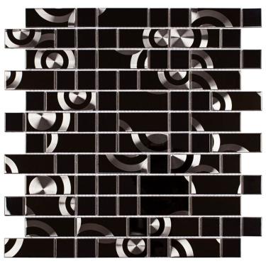 Imagem de Pastilha De Aço Inox Glass Mosaic Escovado