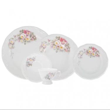 Imagem de Aparelho De Jantar 20 Peças P.schmidt Clássica Eterna Em Porcelana Com Xícara De Chá Branco