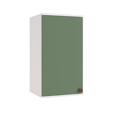 Imagem de Armário Aéreo Celeste Kappesberg 100% Mdf 1 Porta Branco/verde 40cm