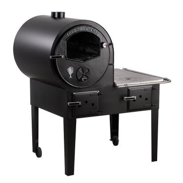 Imagem de Forno Acoplado Lux Preto Com Chapa Ferro Fundido