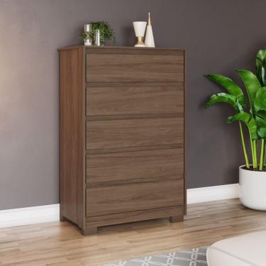 Imagem de Cômoda 5 Gavetas Chanfradas Andría Castanho Hp