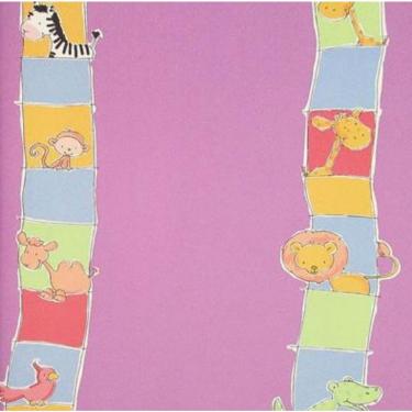 Imagem de Papel De Parede Safari Friends Infantil Colorido Sf6211