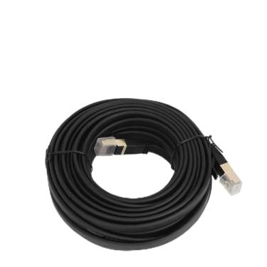 Imagem de Cabo Ethernet de 40 Gbps, Cat 8 Flat, Fio de Internet de Alta Velocidade de 2.000 MHz para Roteador, Modem, Cabo LAN de 32,8 Pés Com Condutor de Cobre, para TV, PC, Console de