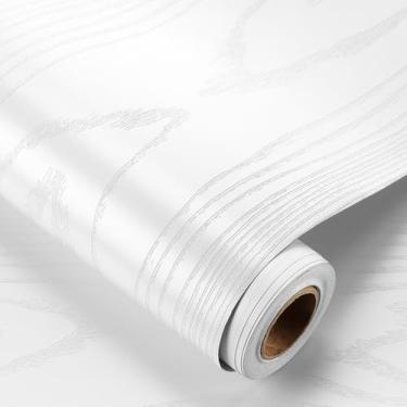 Imagem de Yenhome Papel de contato de madeira removível 61 cm x 497 cm Papel de parede para armários prateleira de cozinha e forro de gaveta filme de vinil autoadesivo para decoração de parede de porta de