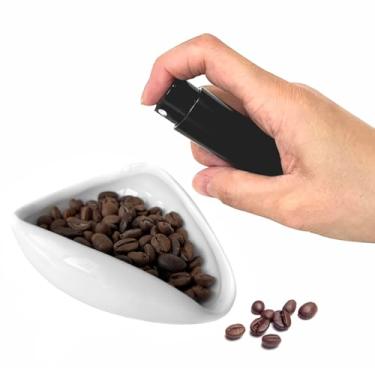 Imagem de Ulirds Kit Com Copo Dosador De Grãos Café E Borrifador 8 Ml Para Expresso, Acessórios Cafeteria, Bandeja Única Cerâmica Ou Chá. Mini Redutor Energia Estática Portátil (Preto)