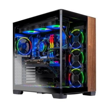 Imagem de Computador de mesa para jogos Skytech Prism 4, Ryzen 7 9800X3D 4,7 GHz (5,2 GHz Turbo), NVIDIA RTX 5080 16GB, SSD NVMe 4TB Gen4, 64GB DDR5 RAM 6000 RGB, 850W Gold ATX 3 PSU, ARGB AIO de 360 mm, Wi-Fi